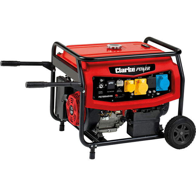Image of Clarke PG7500ADVES 6.5kVA Dual Voltage (230V/110V) Petrol Generator