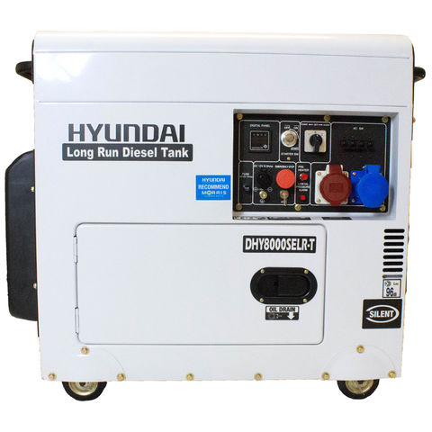 Hyundai DHY8000SELR-T 6.9kVA Diesel Standby Generator 230V & 400V