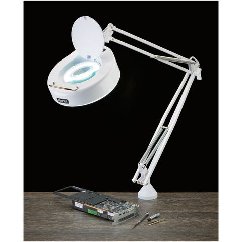 desk mounted magnifying led lamp