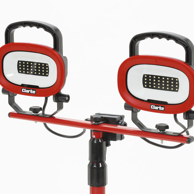 Clarke SMD84TN Twin Head LED Work Light with Tripod (230V - 2x2100Lm ...