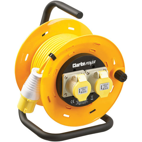 Photo of Clarke Clarke Ccr2516a 2 Socket 25m Cable Reel -110v-