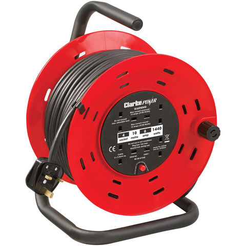 Photo of Clarke Clarke Ccr26 230v 4 Socket 25m 2.52mm Cable Reel With Thermal Cut Out