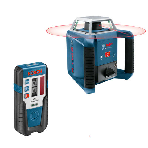 Bosch GRL 400H Rotation Laser and LR1  Receiver - All-in-One Set
