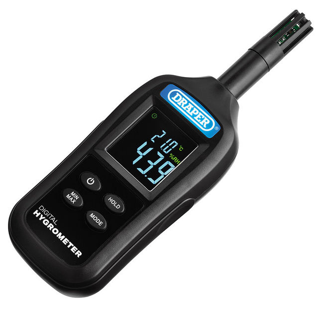 Draper Handheld Digital Hygrometer – Humidity and Temperature Meter