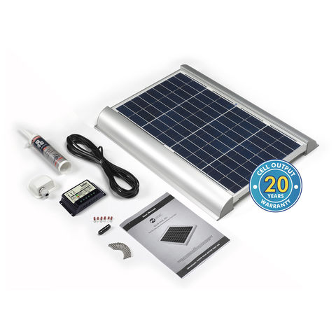 Image of Solar Technology International PV Logic 30Wp Motorhome Kit Alloy Aero Fitting Kit