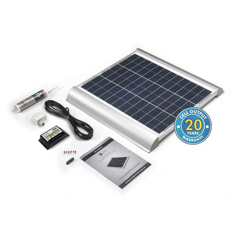 Image of Solar Technology International PV Logic 45Wp Motorhome Kit Alloy Aero Fitting Kit