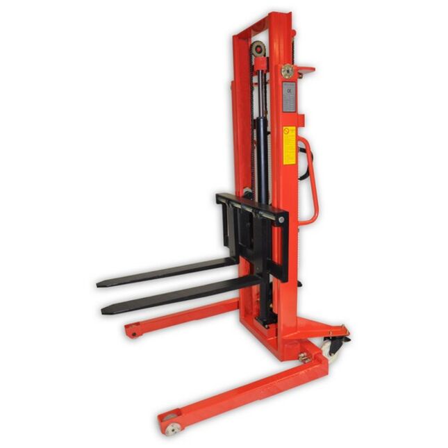 Warrior Wrmss1030 1000kg Manual Straddle Stacker With Adjustable Forks