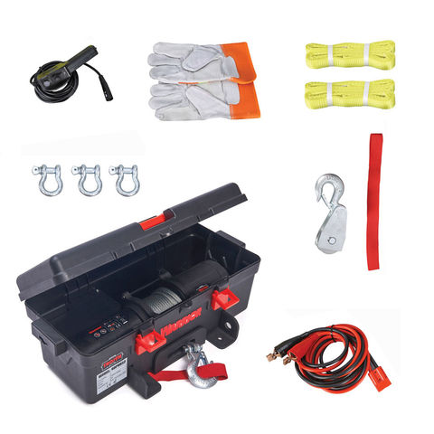 Image of Winch Solutions Winch Solutions Trojan 12V Portable Utility Winch 1800kg