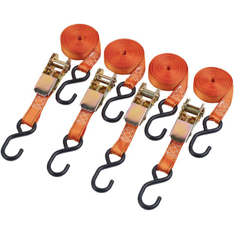 Image of Clarke Clarke CHT758 4.5m Heavy Duty Ratcheting Tie Down (Pack Of Four)