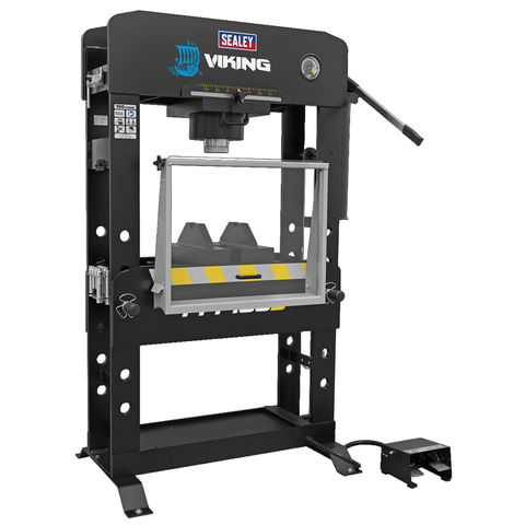 Image of Sealey Sealey PPF100S Viking 100 Tonne Pneumatic / Hydraulic Floor Press with Foot Pedals