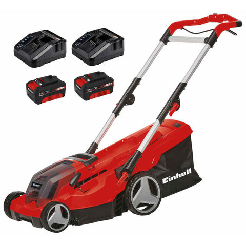 Einhell Power X-Change GE-CM 36/37 Li 36V 37.5cm Lawnmower with 2 x 3Ah Batteries & Chargers