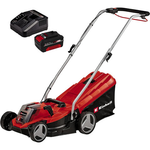 Einhell Power X-Change GE-CM 18/33 Li 33cm Lawnmower 18V Cordless Kit with 4Ah Battery & Charger