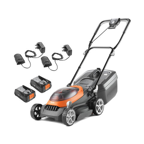 Flymo UltraStore 340R 36V 34cm Electric Rotary Lawnmower with 2 x 2.5Ah batteries