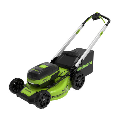 Greenworks 48V 46cm Self Propelled Lawnmower with 2 x 24v 2Ah Batteries & Charger