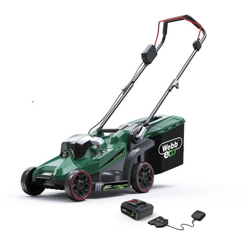 Webb 20V 33cm (13") Rotary Lawnmower with 4Ah Battery & Charger