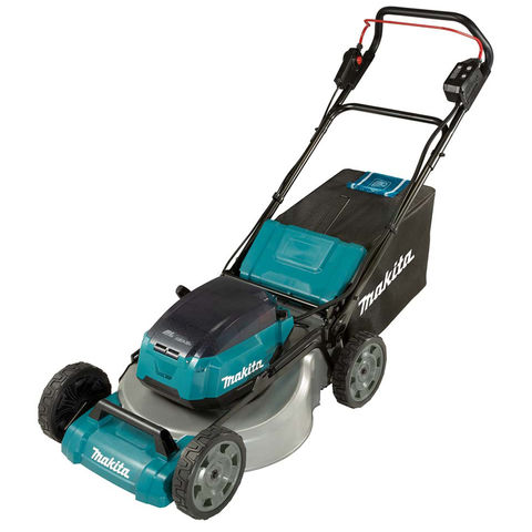 Image of Makita Makita DLM530PG2 53cm Lawnmower - Steel Deck with 2 x 6.0Ah Batteries and DC18RD Twin Port Charger)
