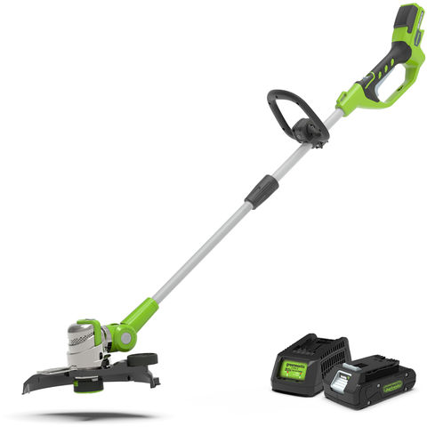 Image of Greenworks Greenworks GWG24LT30K2 24V Deluxe String Trimmer with 2Ah Battery and Charger
