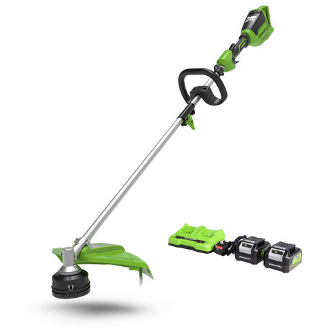 Image of Greenworks Greenworks 48V 40cm Cordless Brushless Brush Cutter & Line Trimmer with 2 x 4.0Ah Battery & 2A Twin Charger