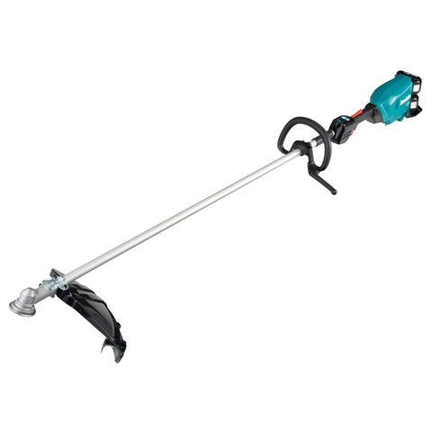 Makita DUR369LPG2 LXT 18V Brushless Loop Handle Line Trimmer 430mm with 2x 6Ah Batteries & DC18RD Twin Port Charger
