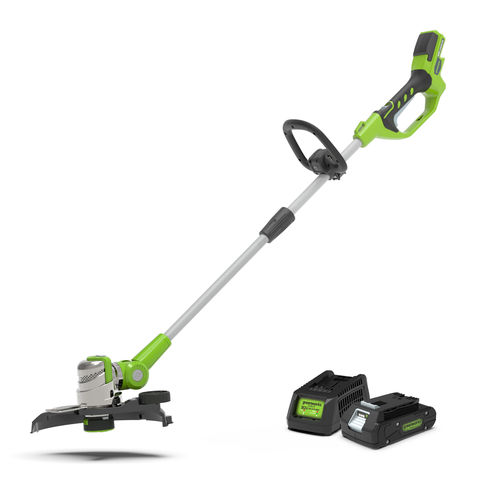 Greenworks 24V Deluxe 30cm Grass Trimmer with 2Ah Battery & Charger