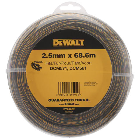 DeWALT DT20652-QZ 2.5mm String Trimmer Line x 68.6m