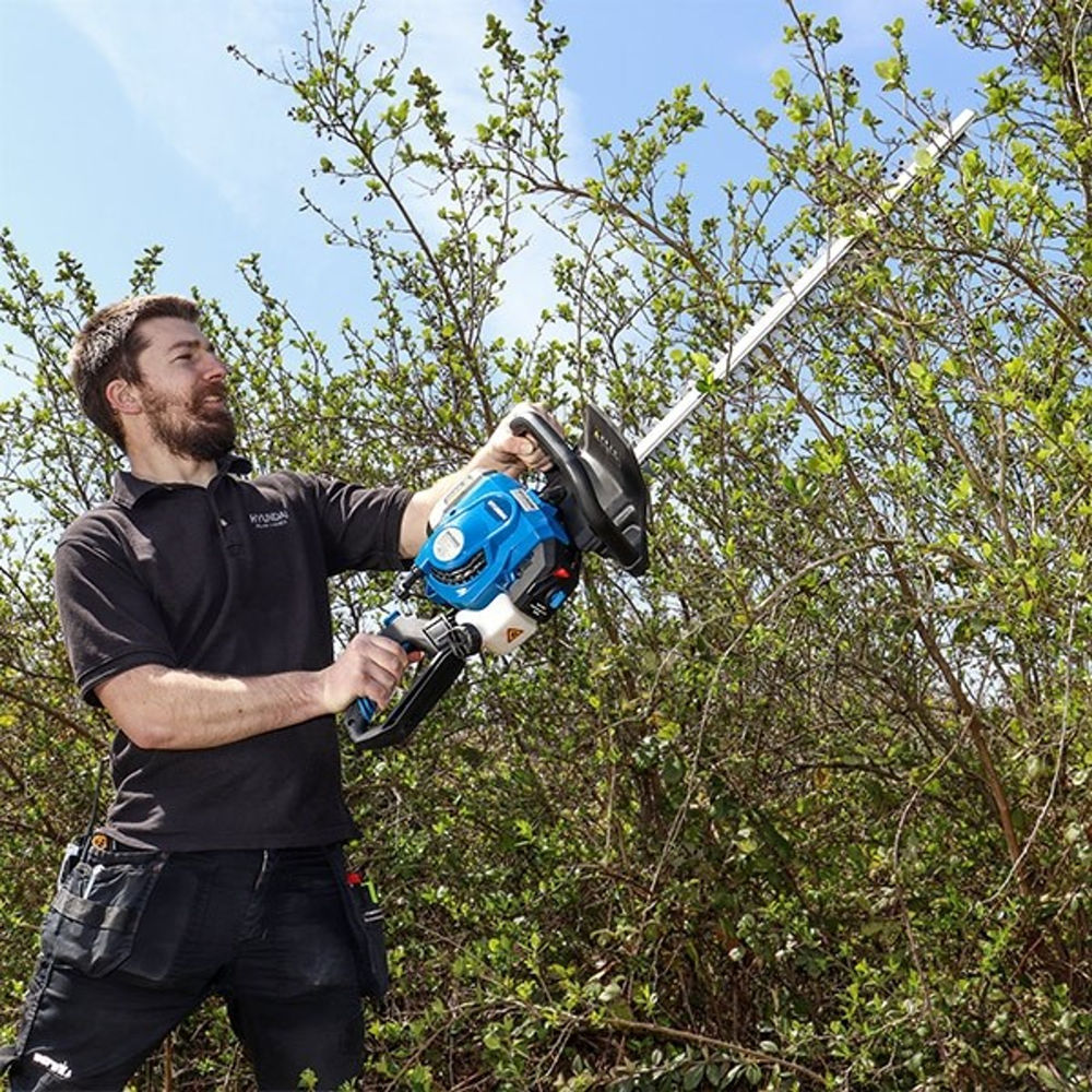 Hyundai Petrol HYHT2600X Hedge Trimmer/Pruner, 26cc 2stroke EasyStart, Lightweight and Anti