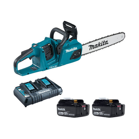 Image of Makita LXT Makita DUC405PT2 18Vx2 40cm Chainsaw BL LXT with 2 x 5Ah Batteries