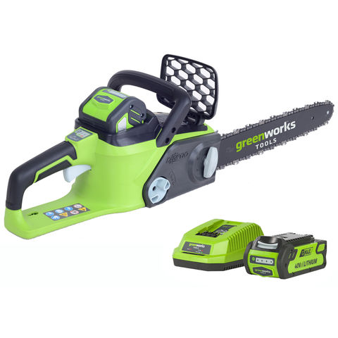 Image of Greenworks Greenworks GWGD40CS40K2 40cm 40V Cordless Chainsaw with 2Ah Battery and Charger