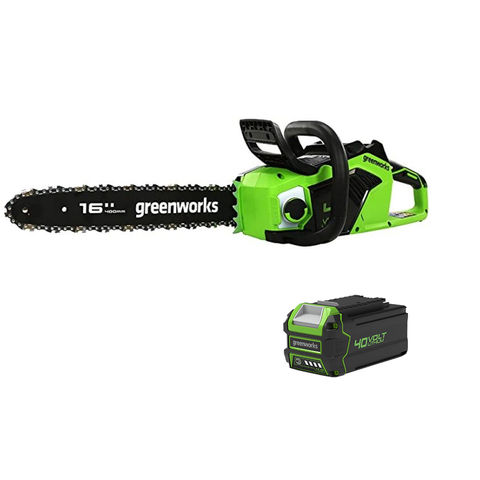 Greenworks 40V 40cm 1.8kW Brushless Chainsaw with 4.0Ah Battery & 2A Charger