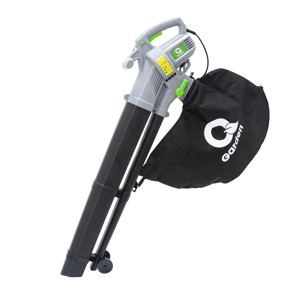 Q Garden 3000W Garden Blow, Vac, Mulch with Wheels & Variable Speed