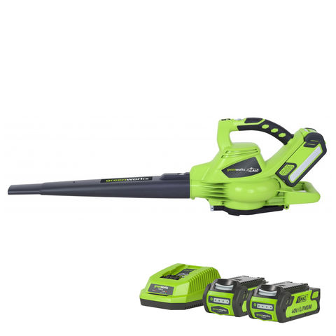 Image of Greenworks Greenworks GWGD40BVK2X 40V Brushless blower with 2 x 2Ah Batteries and Charger
