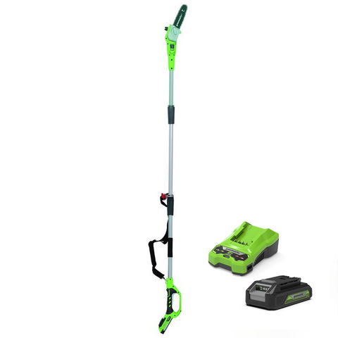 Image of Greenworks Greenworks 24V 20cm (8") Cordless Polesaw with 1 x 2.0Ah Battery & Charger