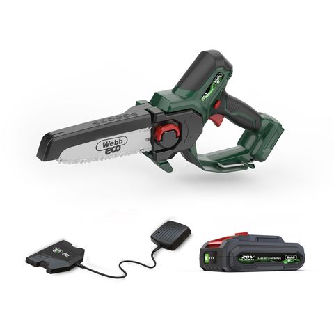 Webb 20V 15cm (6") Cordless Pruning Saw (2Ah Battery & Charger)