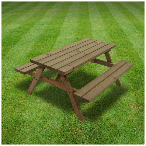 Photo of Rutland County Rutland County Ojpb4-rbr Oakham Junior Picnic Bench - 4ft