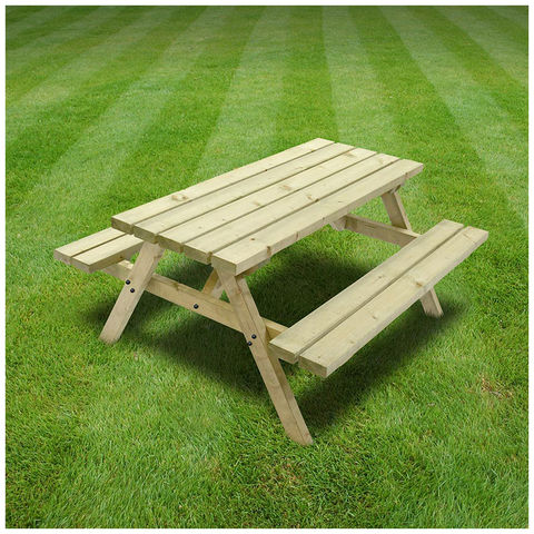 Photo of Rutland County Rutland County Ojpb5-lgr Oakham Junior Picnic Bench - 5ft