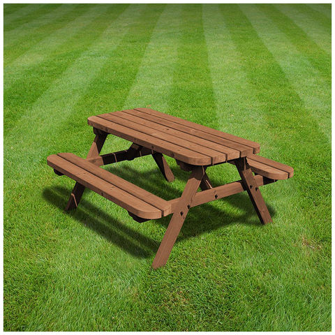 Photo of Rutland County Rutland County Ojpbr4-rbr Oakham Junior Picnic Bench - Rounded - 4ft