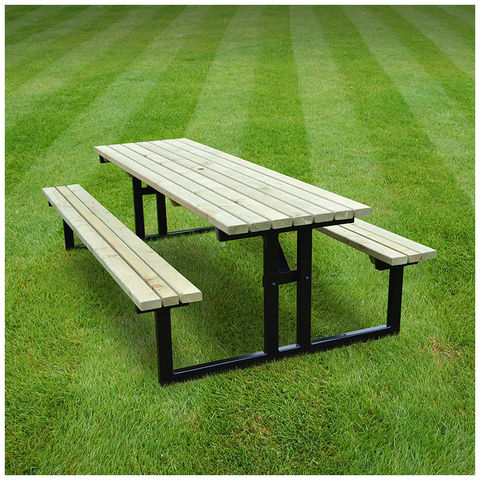 Photo of Rutland County Rutland County Stpb5 Tinwell Steel Picnic Bench - 5ft