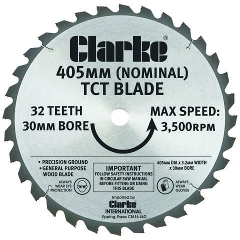Clarke 405mm TCT Circular Saw Blade for CLS405
