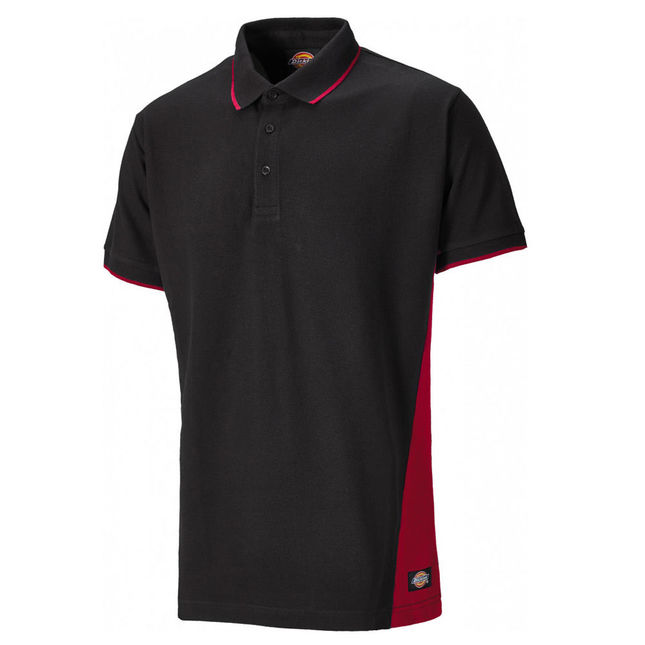 Image of Dickies Dickies Two Tone Polo Shirt (Red/Black) - Small