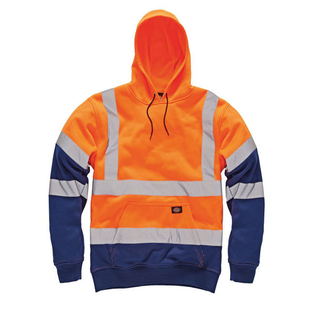 Image of Dickies Dickies SA22095 Hi-Vis Hoodie (Orange) - Small