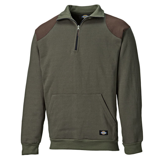 Image of Dickies Dickies AG8500 Kendrick Zip Through Sweatshirt Moss - S