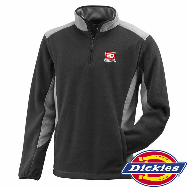 Image of Facom Facom VP.POL Two Tone Micro Fleece In Grey/Black – Large