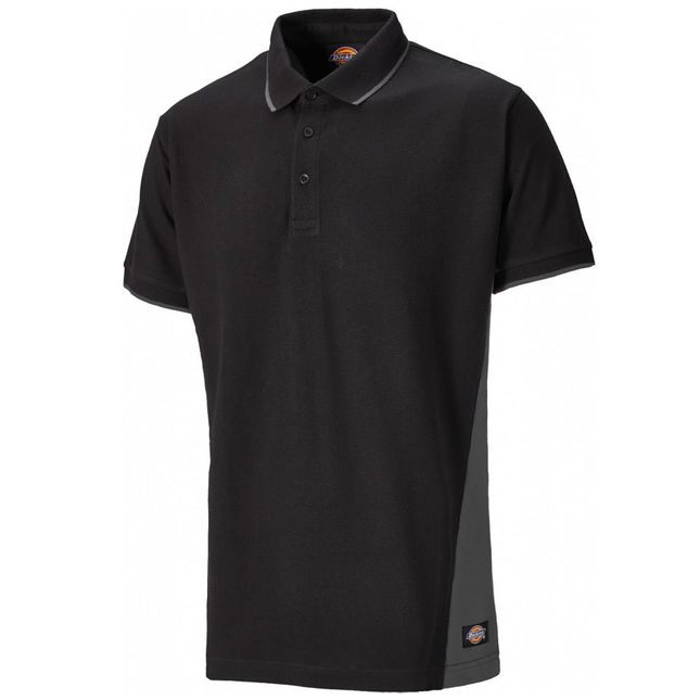 Image of Dickies Dickies Two Tone Polo Shirt (Grey/Black) - Small