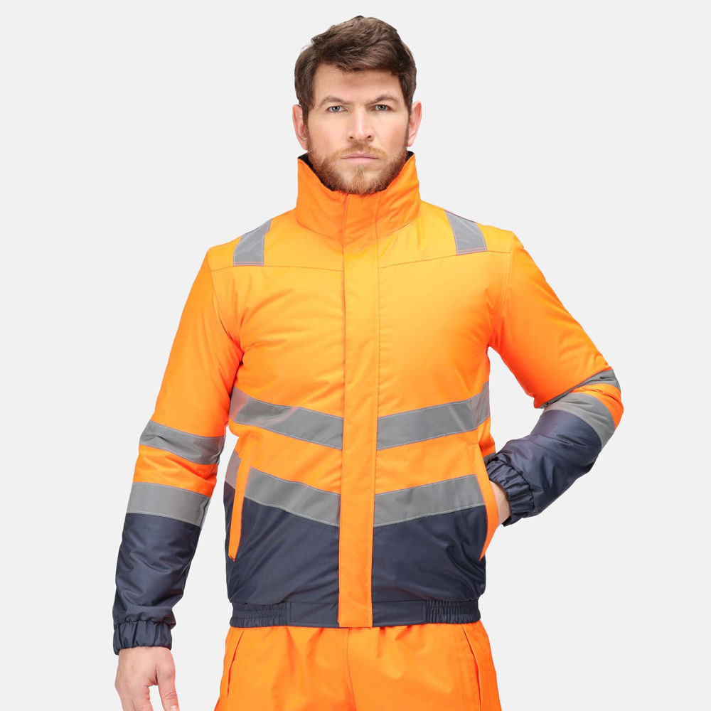 Regatta Pro Hi Vis Bomber Jacket - Orange - Machine Mart - Machine Mart