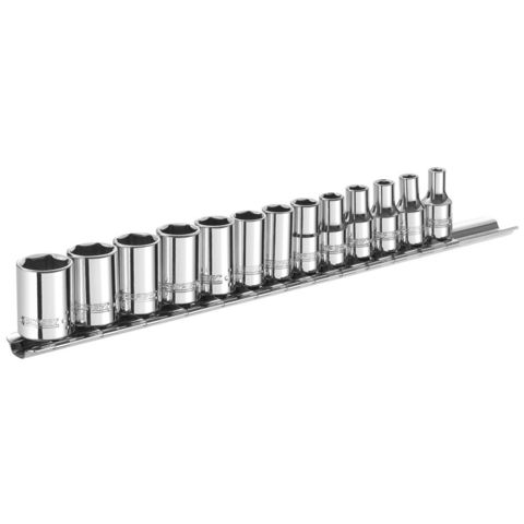 Image of Facom Expert by Facom 1/4" Drive 13 Piece Metric Sockets on Rail 4 - 14mm