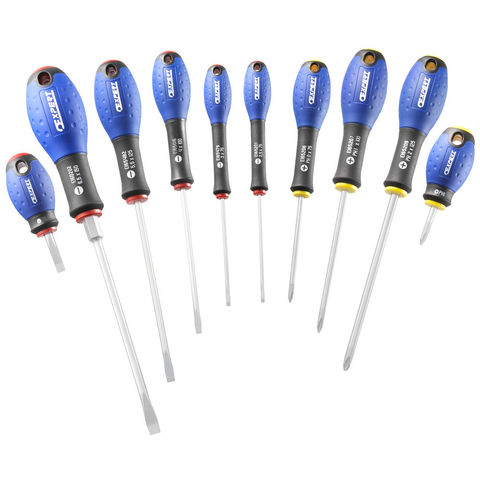 Image of Britool Expert by Facom E160905B - Set Of 10 Compact And Mechanic's Screwdrivers