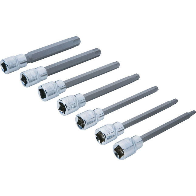 7 Piece 3/8" Drive Extra Long Torx Bit Socket Set