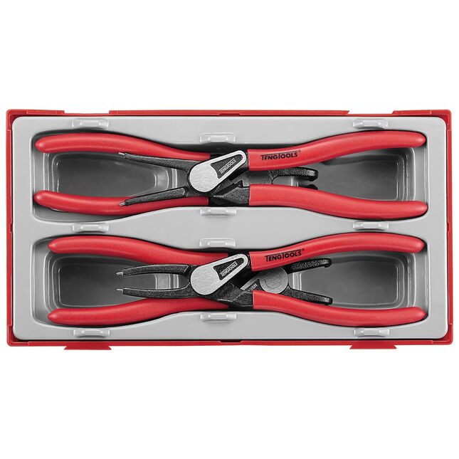 Image of Teng TT474-7E 4 Piece 7" Mega-Bite Circlip Plier Set