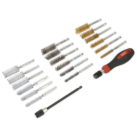 Image of Sealey Sealey VS1800 20 piece Cleaning & Decarbonising Brush Set