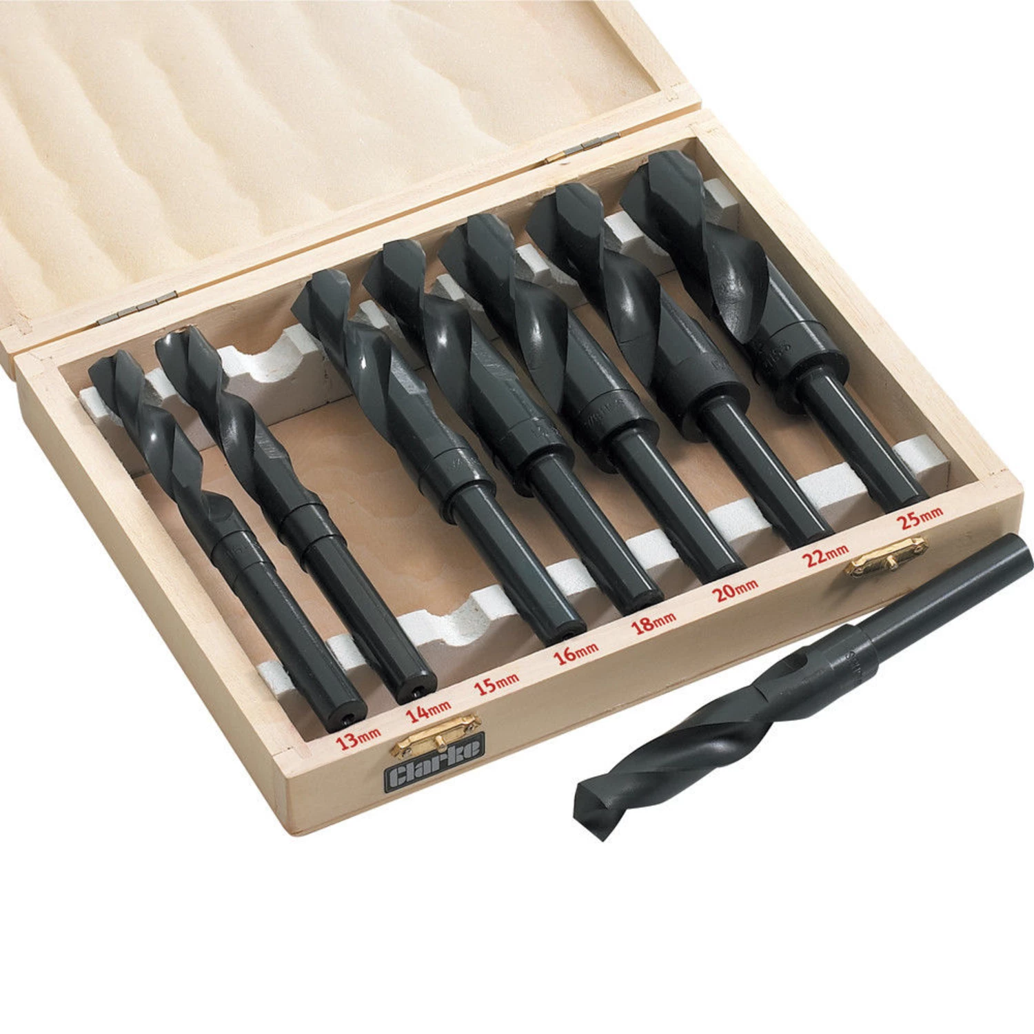 AB Tools HSS Blacksmith's Twist Drill Bit Set – 14mm To 25mm – 1/2" Shank – For Metal/Steel
